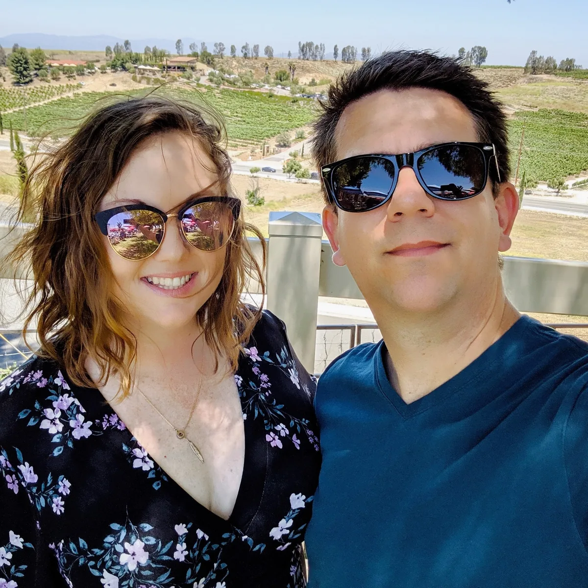 Bill Gould and Jeney Kingsbury together outdoors